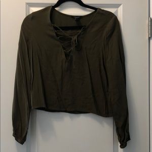 Olive green blouse
